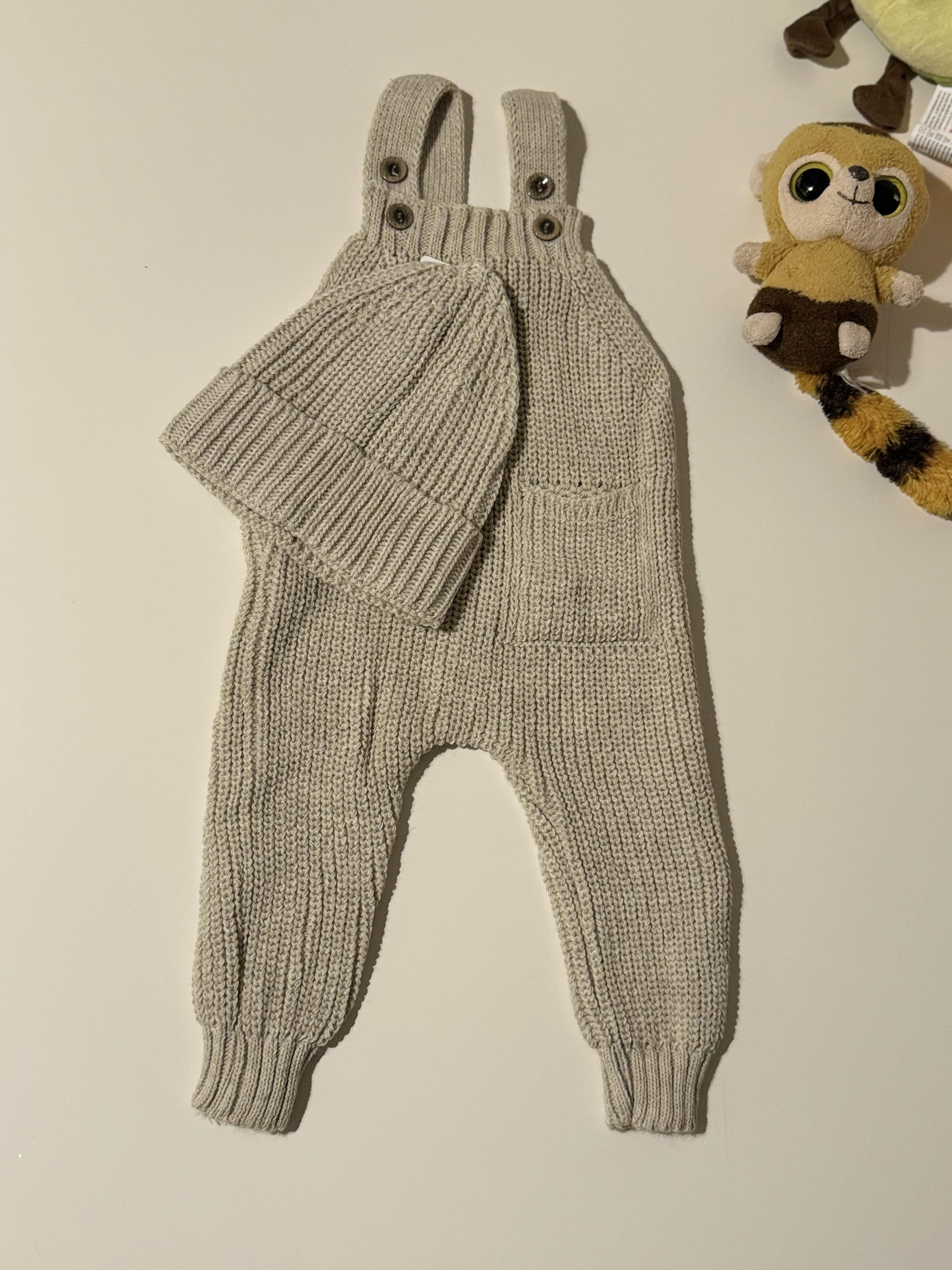 Taş rengi Bebek tulum takımı